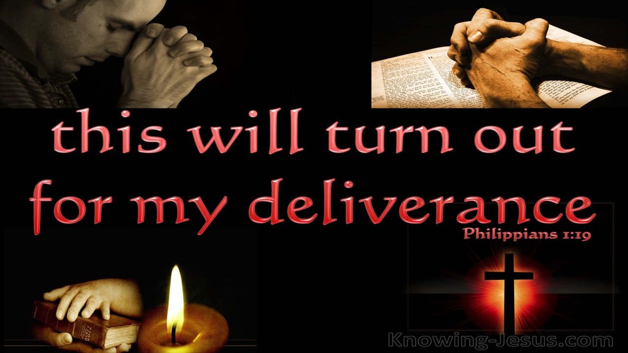 Philippians 1:19 Deliverance Through Prayer And Christ's Provision (red)